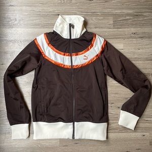 Brown Puma Tight Fit Zip Up Jacket